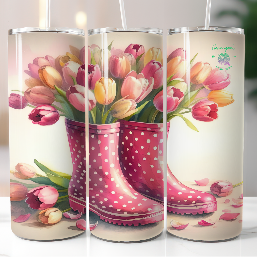 Tulip Rain Boot Tumbler